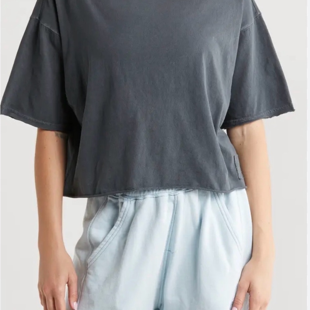 free people cropped tee